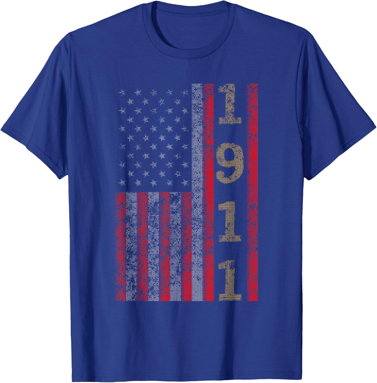 Cool Patriotic 1911 USA - US Flag Birthday Gift T-Shirt - T-Shirt | Royal