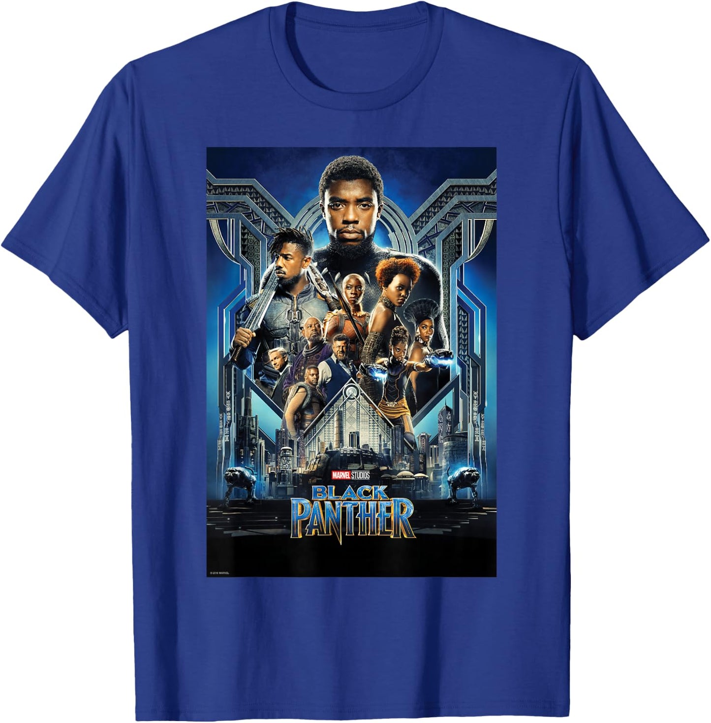 Marvel Studios Black Panther Movie Poster Small T-Shirt - T-Shirt | Royal