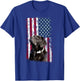 Patriotic USA Flag Black Labrador for Lab Owners T-Shirt - T-Shirt | Royal