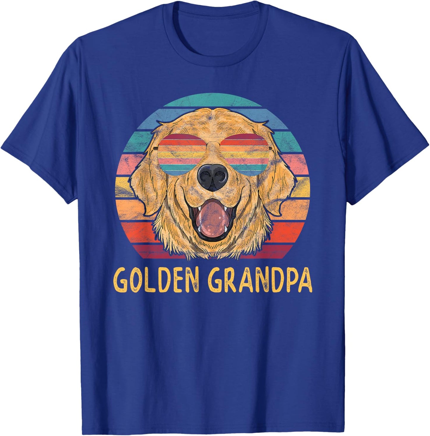 Golden Retriever Dog Grandpa Gifts Golden Grandpa T-Shirt - T-Shirt | Royal