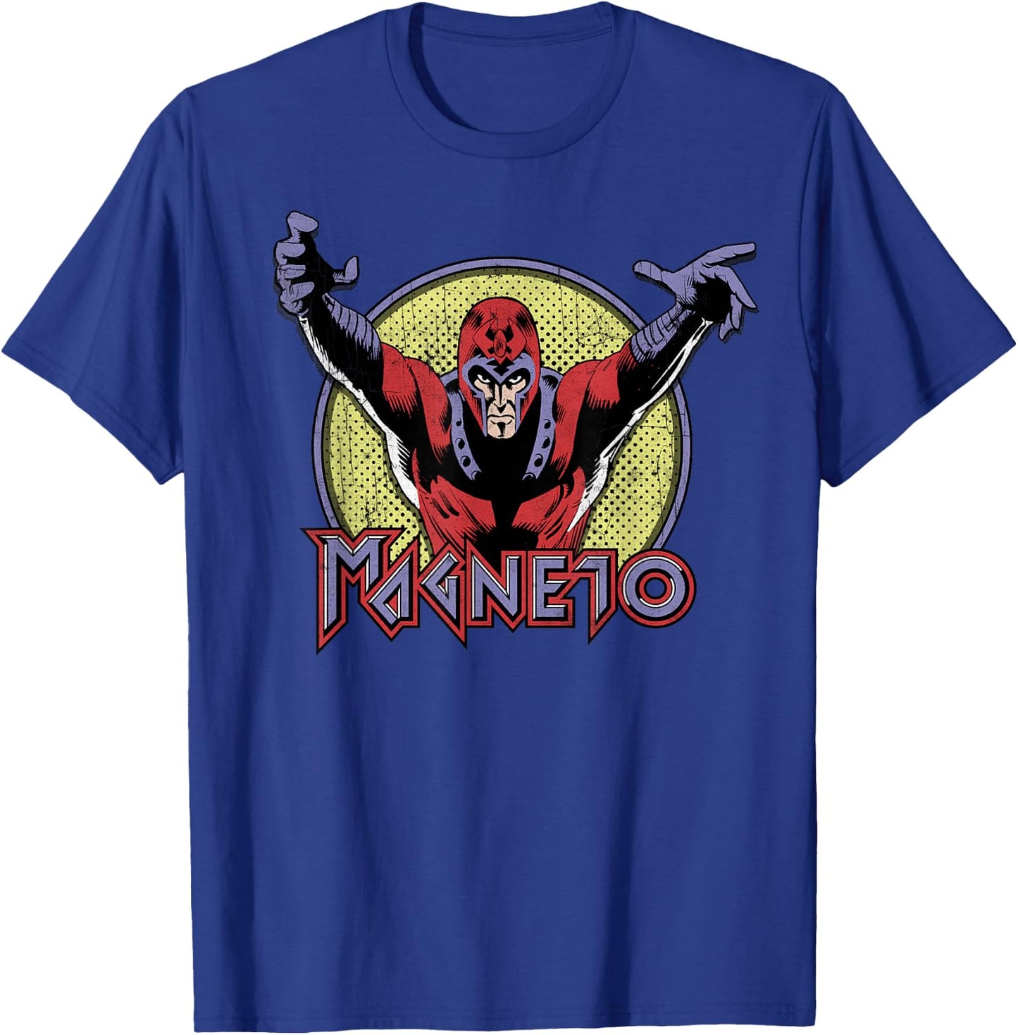 Marvel X-Men Magneto Classic Retro Magnetic Reach T-Shirt - T-Shirt | Royal