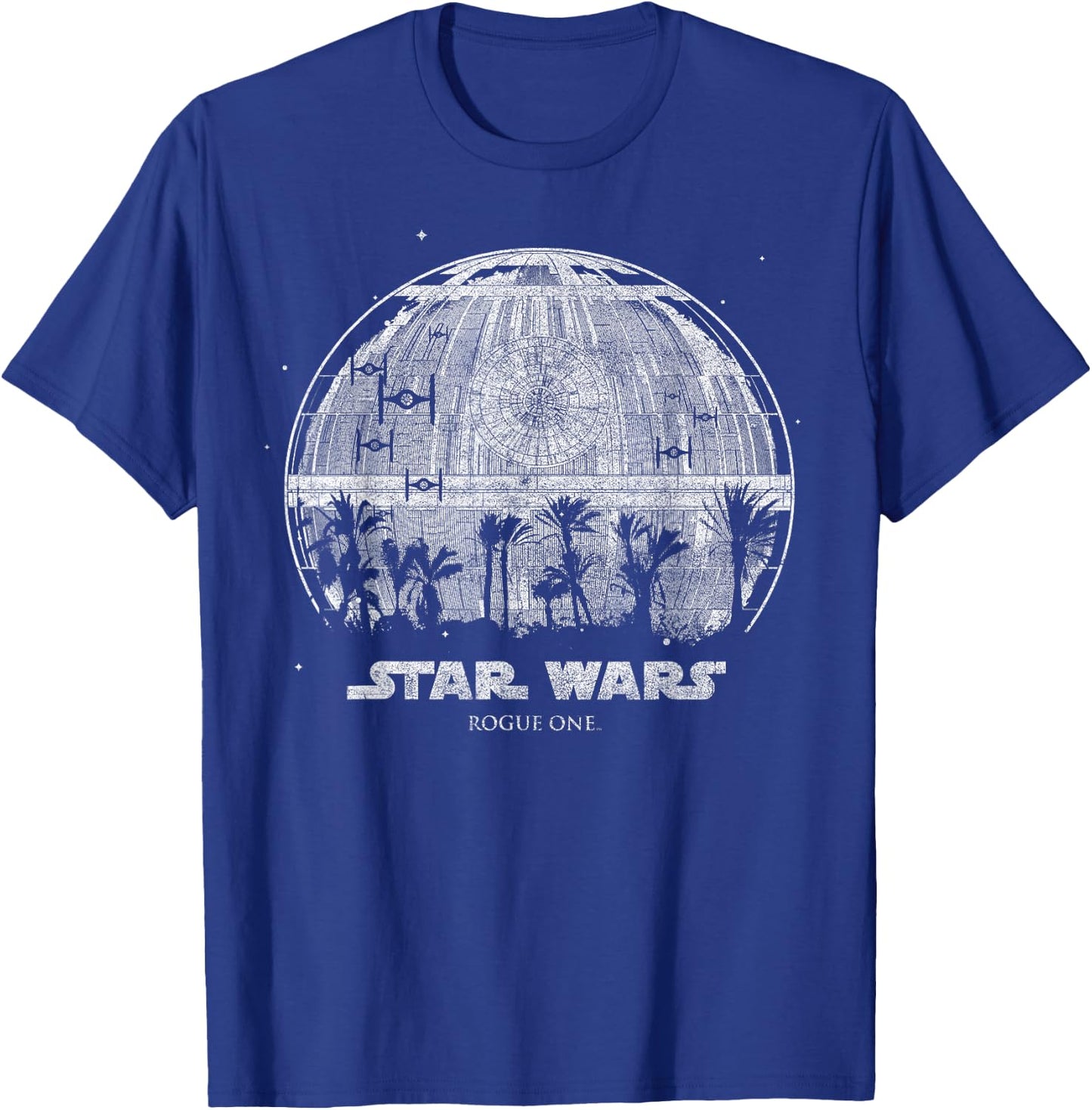 Star Wars Rogue One Palm Tree Death Star Graphic T-Shirt - T-Shirt | Royal
