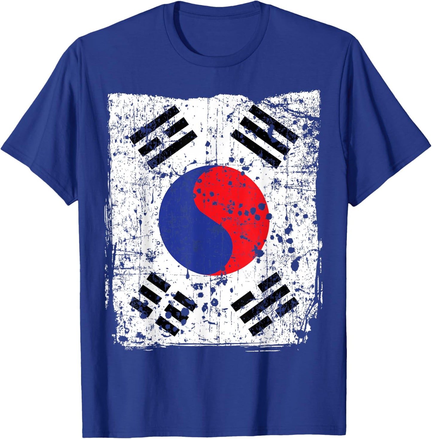 Faded Korean Flag, Distressed Flag of Korea T-Shirt - T-Shirt | Royal