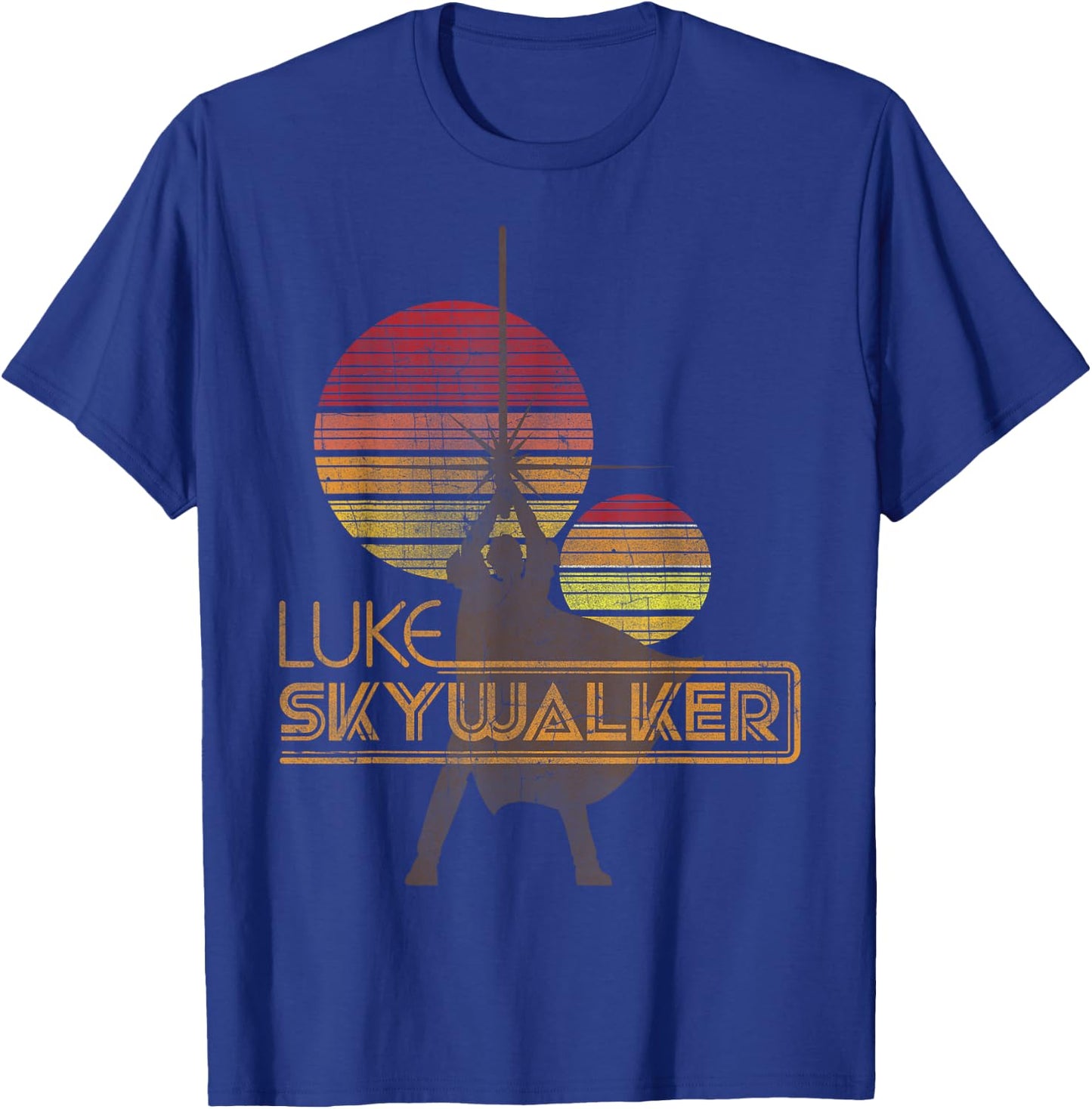 Star Wars Retro Luke Skywalker Silhouette Suns T-Shirt - T-Shirt | Royal