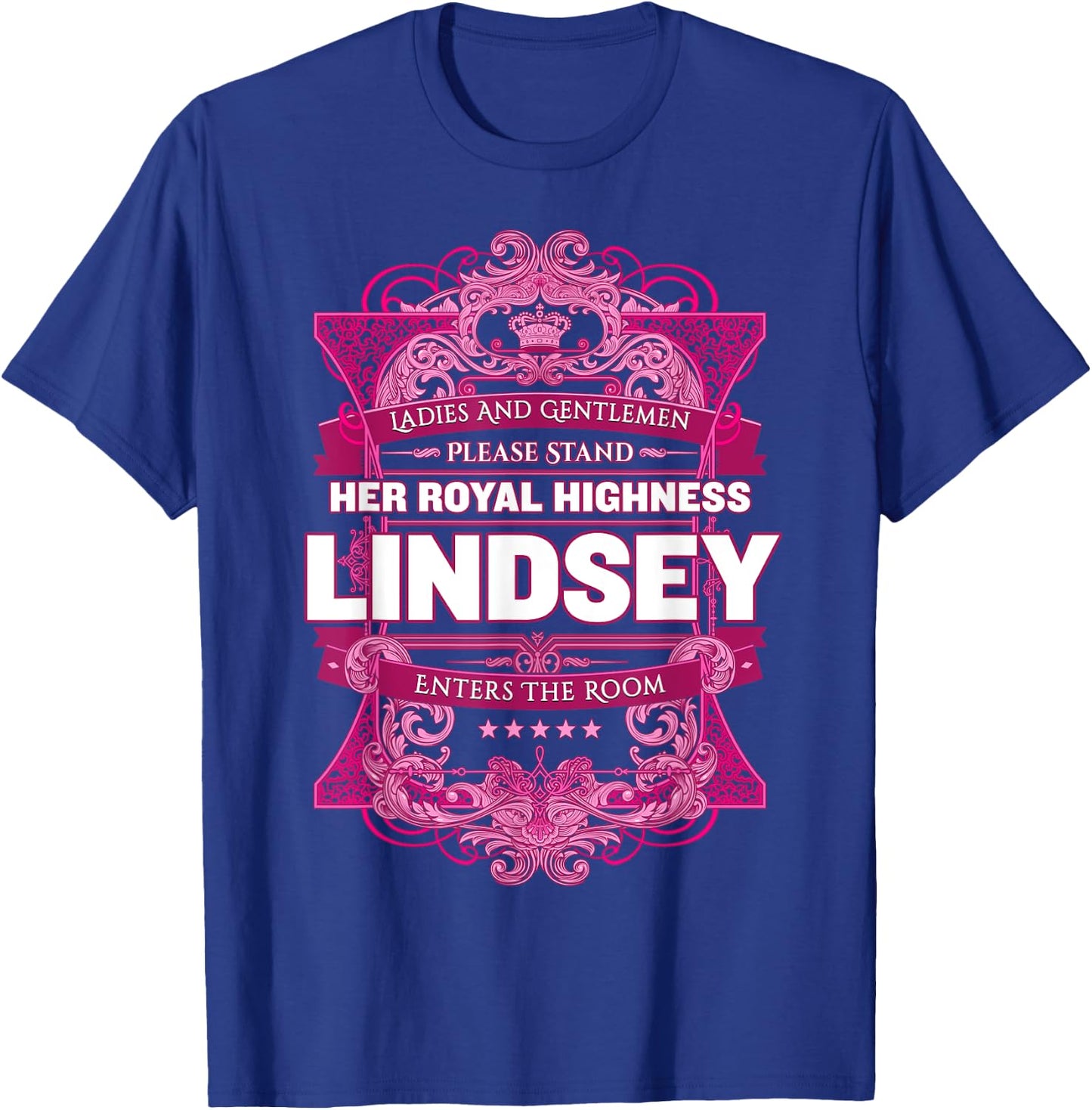 Lindsey First Name T-Shirt - T-Shirt | Royal