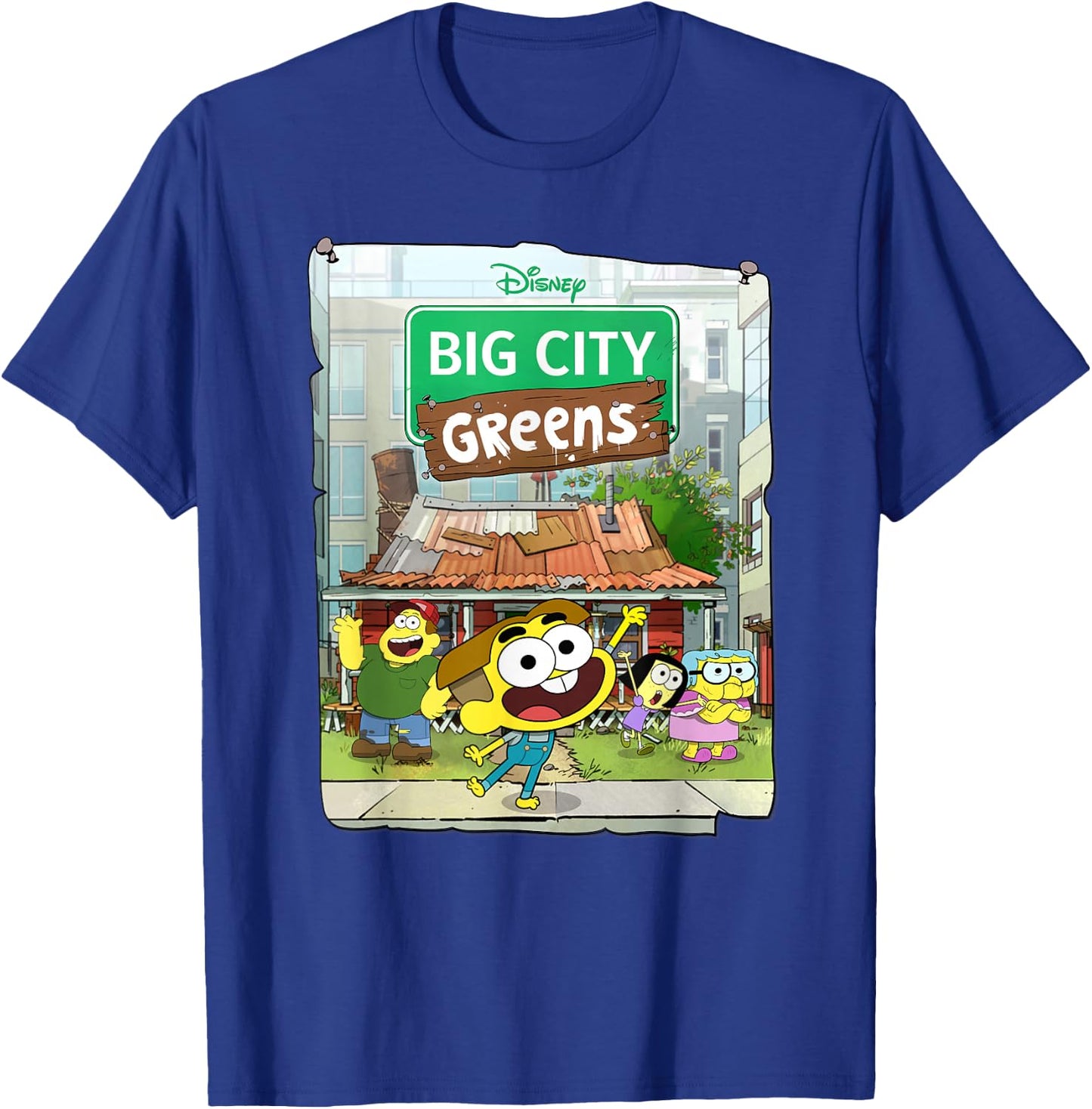 Disney Big City Greens Poster Cricket and Family T-Shirt - T-Shirt | Royal