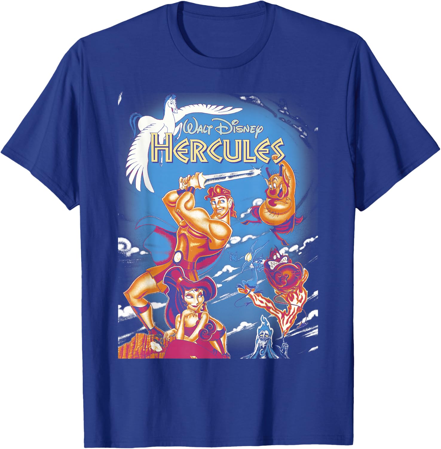 Disney Hercules Main Cast Movie Cover Graphic T-Shirt - T-Shirt | Royal