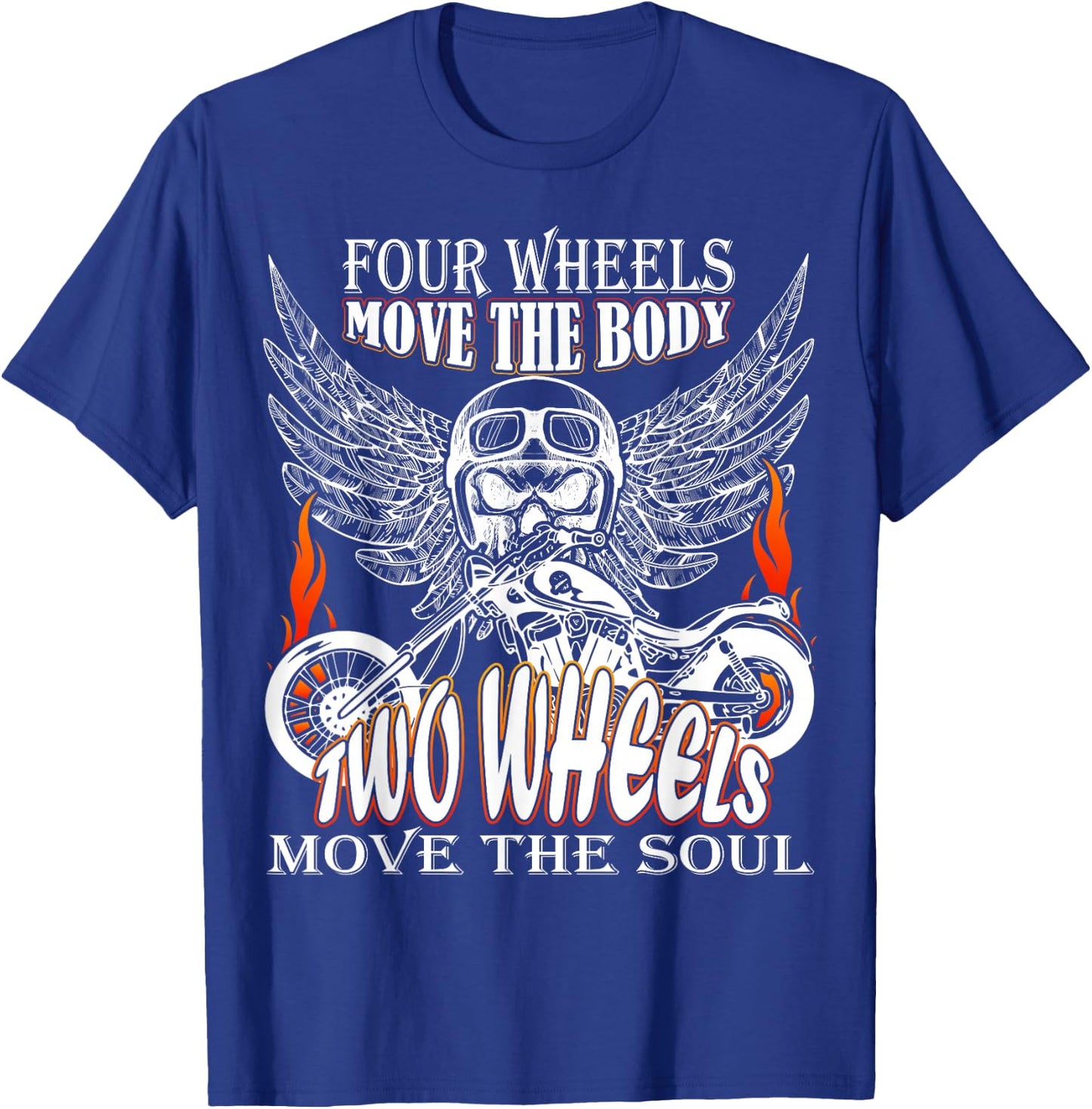 Motorbike motorcyclist biker chopper bike motorcycles T-Shirt - T-Shirt | Royal