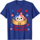 Kids Cute Striped All American Dumpling 4th of July Girls T-Shirt - T-Shirt | Royal