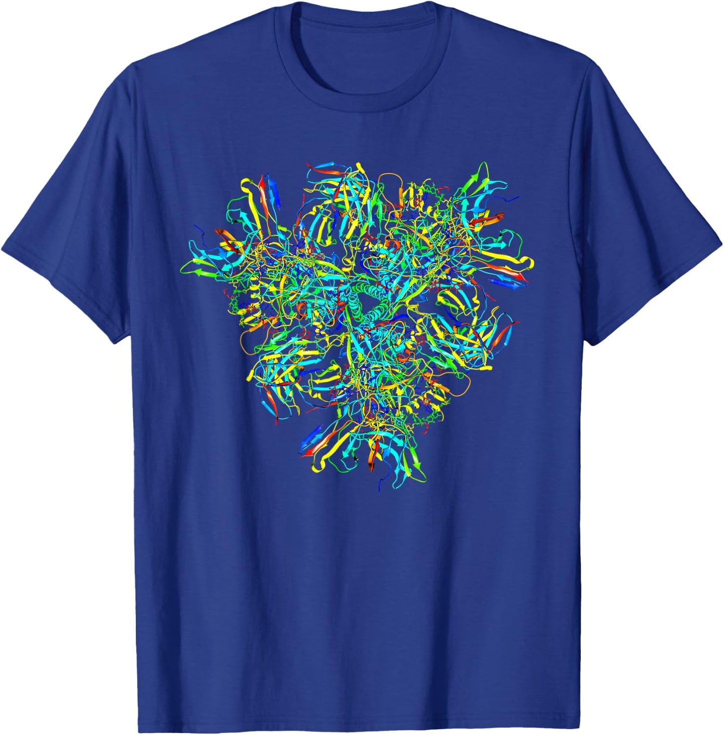 Biologie Biochemie Wissenschaft Geschenkideen Biochemistry Virus Protein Molecule HIV Antibody Complex T-Shirt - T-Shirt | Royal