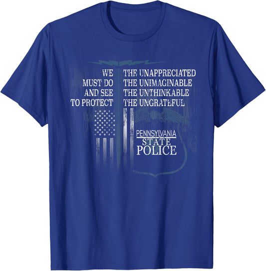 State Police Pennsylvania T Shirt State Trooper T-Shirt - T-Shirt | Royal