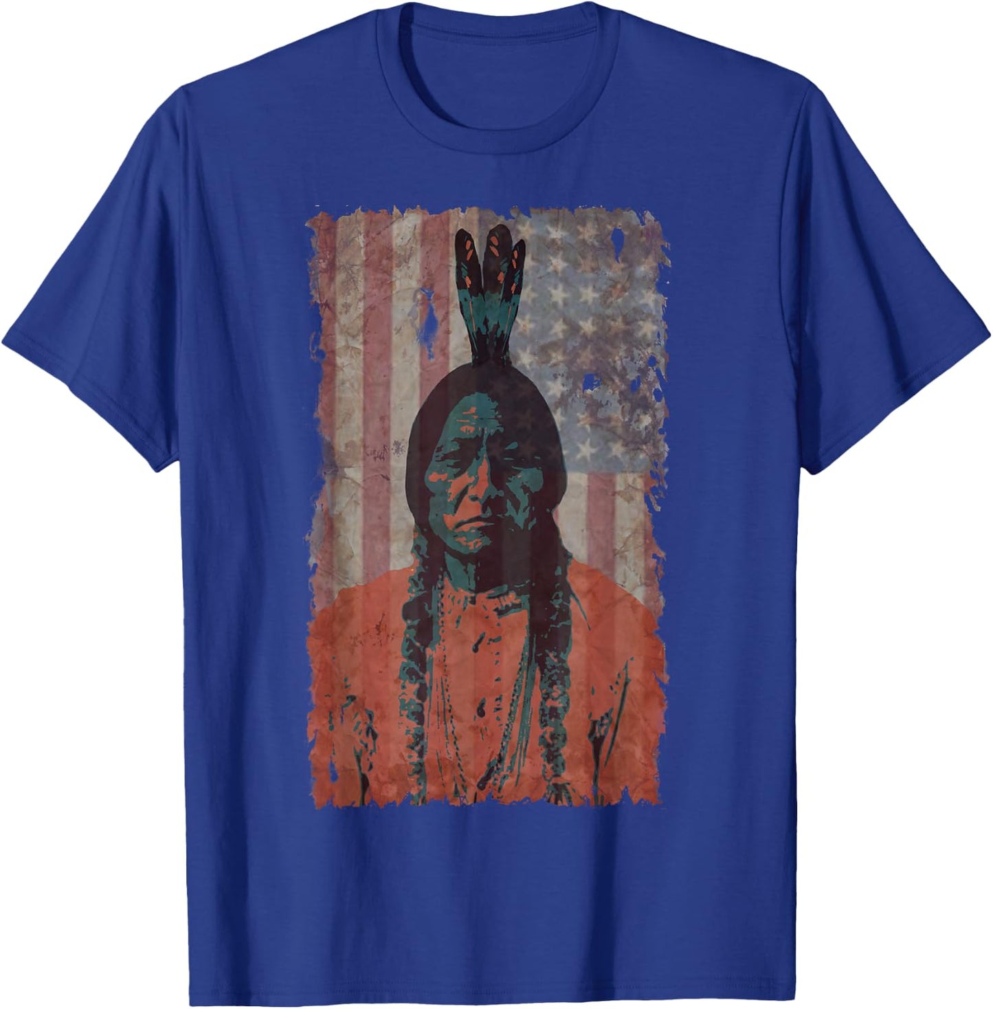 Native American Vintage T-Shirt - T-Shirt | Royal
