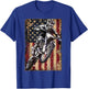 Dirt Bike USA Flag Vintage Motocross Riders Freestyle T-Shirt - T-Shirt | Royal