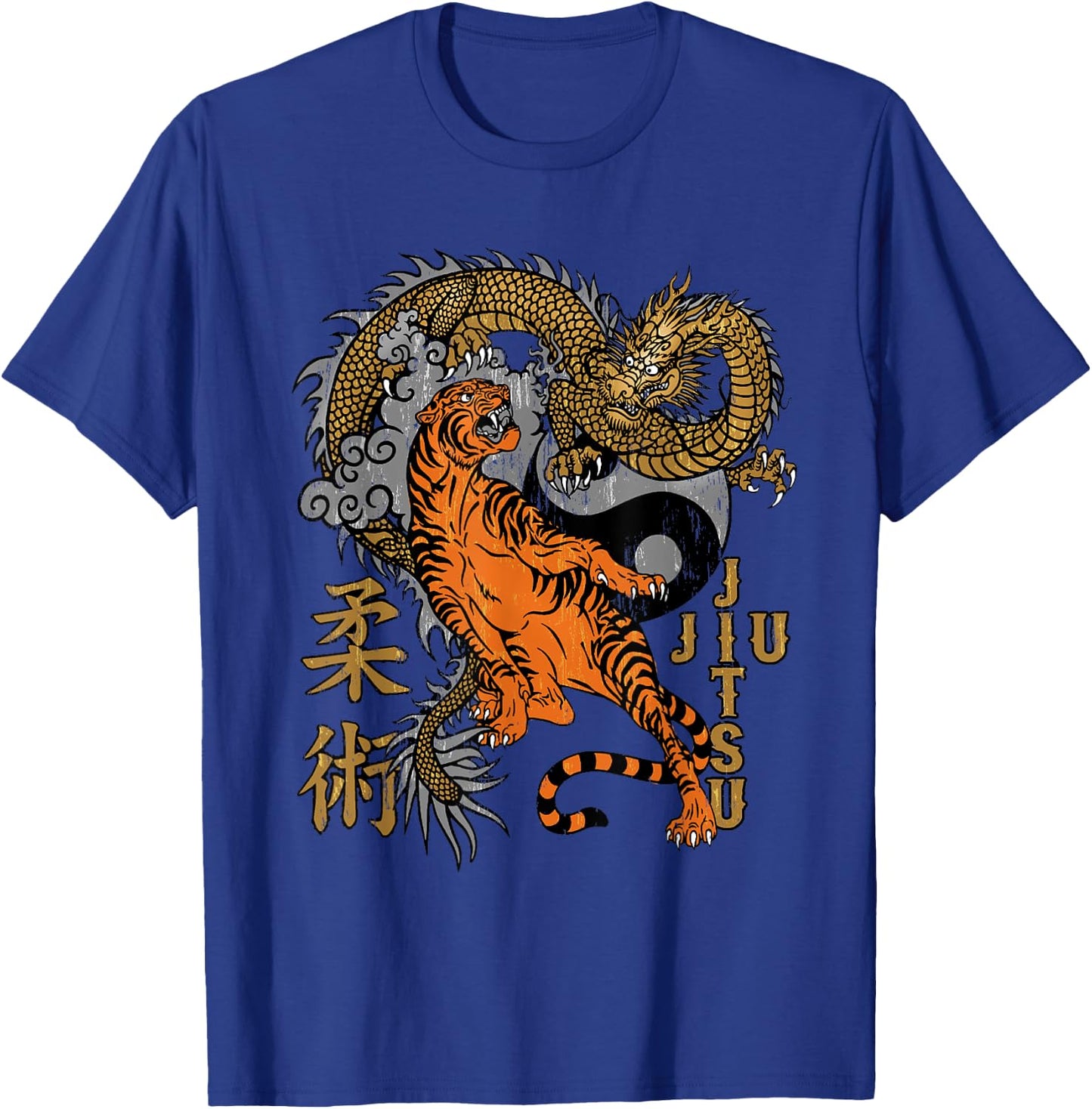 Jiu Jitsu - Tiger and Dragon Epic Submission T-Shirt - T-Shirt | Royal