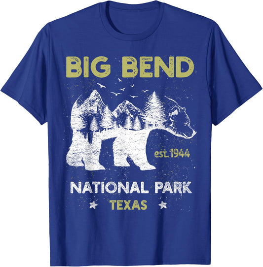 Big Bend Texas US National Park Camping Hiking Vacation T-Shirt - T-Shirt | Royal