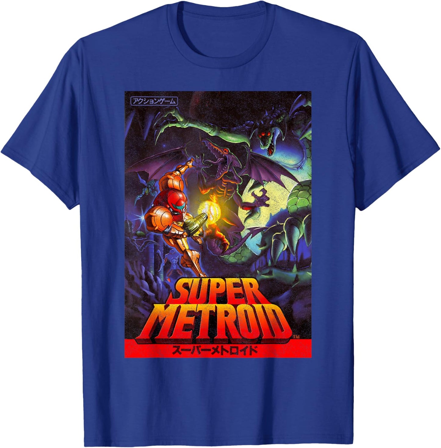 Nintendo Samus Super Metroid Cover T-Shirt - T-Shirt | Royal