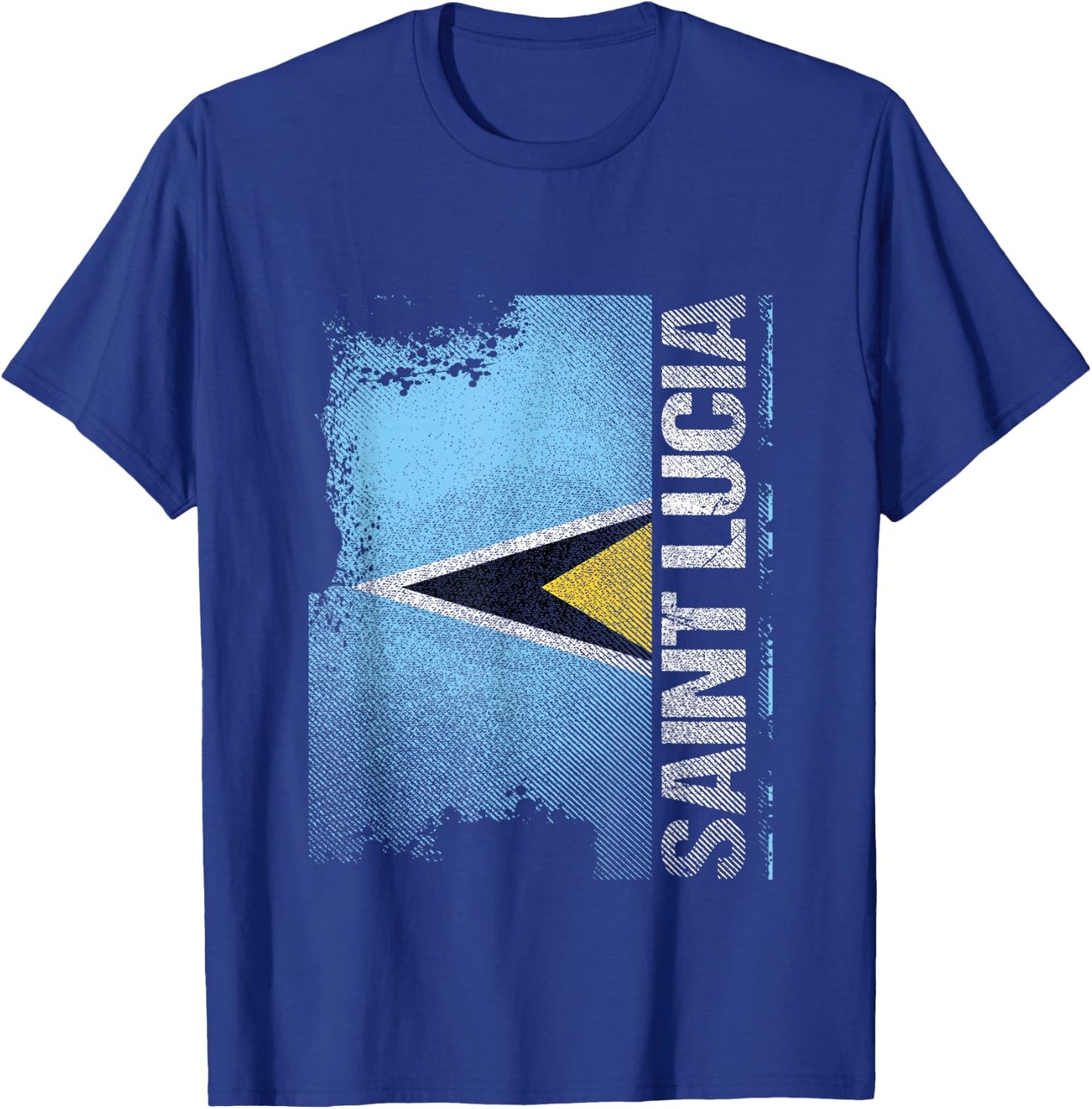 St Lucia Flag T-Shirt - T-Shirt | Royal