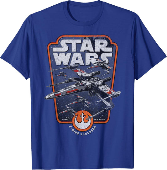 Star Wars X-Wing Red Squadron Retro Logo T-Shirt - T-Shirt | Royal