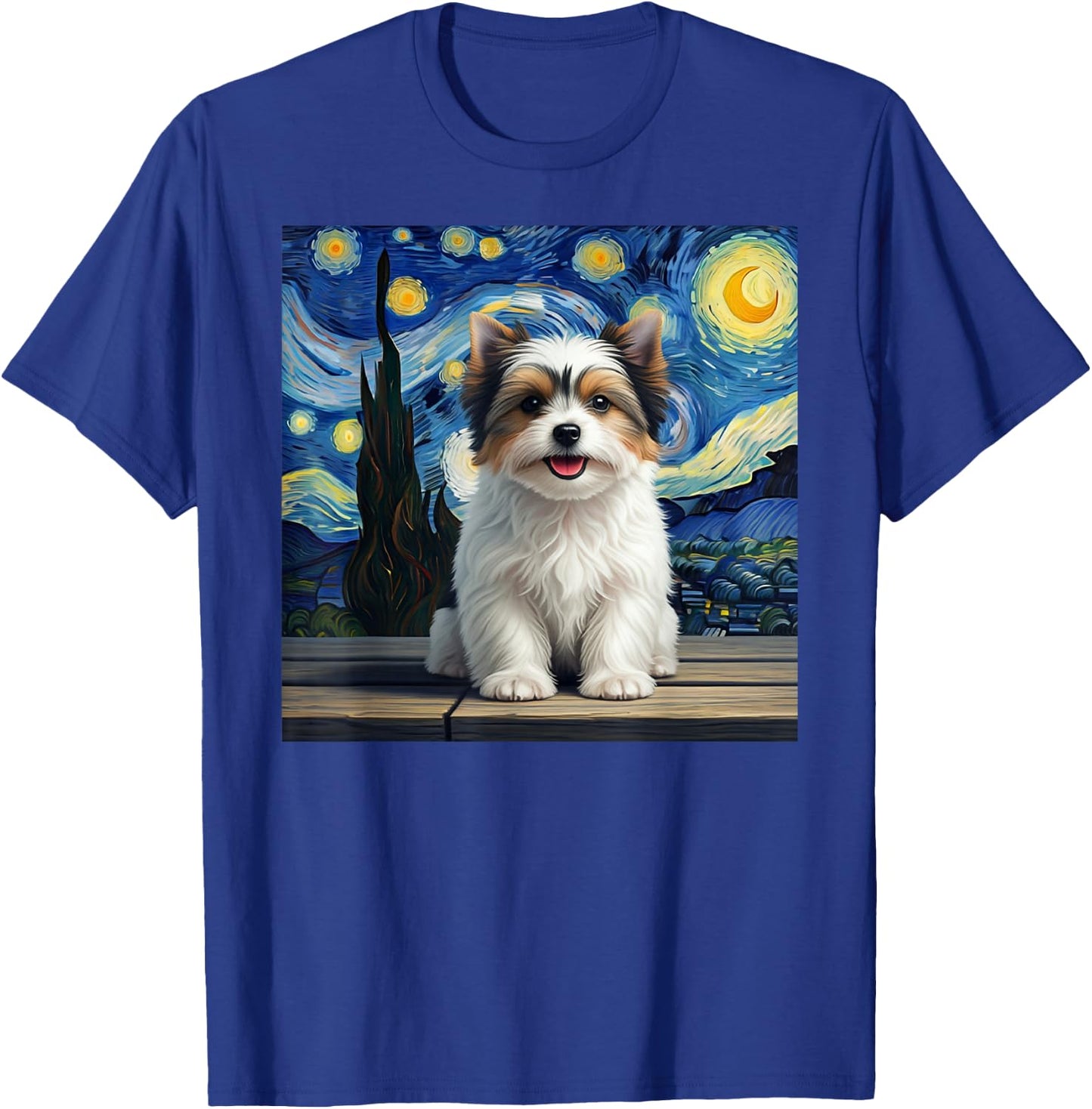 Biewer Terrier Starry Night Dog Lover Gift T-Shirt - T-Shirt | Royal