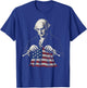 George Knitting America Flag Patriotic Art T-Shirt - T-Shirt | Royal