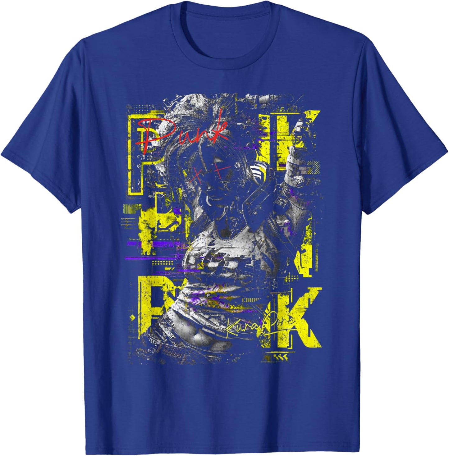 Japanese Streetwear Cyberpunk Y2K Techwear Retro Manga Anime T-Shirt - T-Shirt | Royal