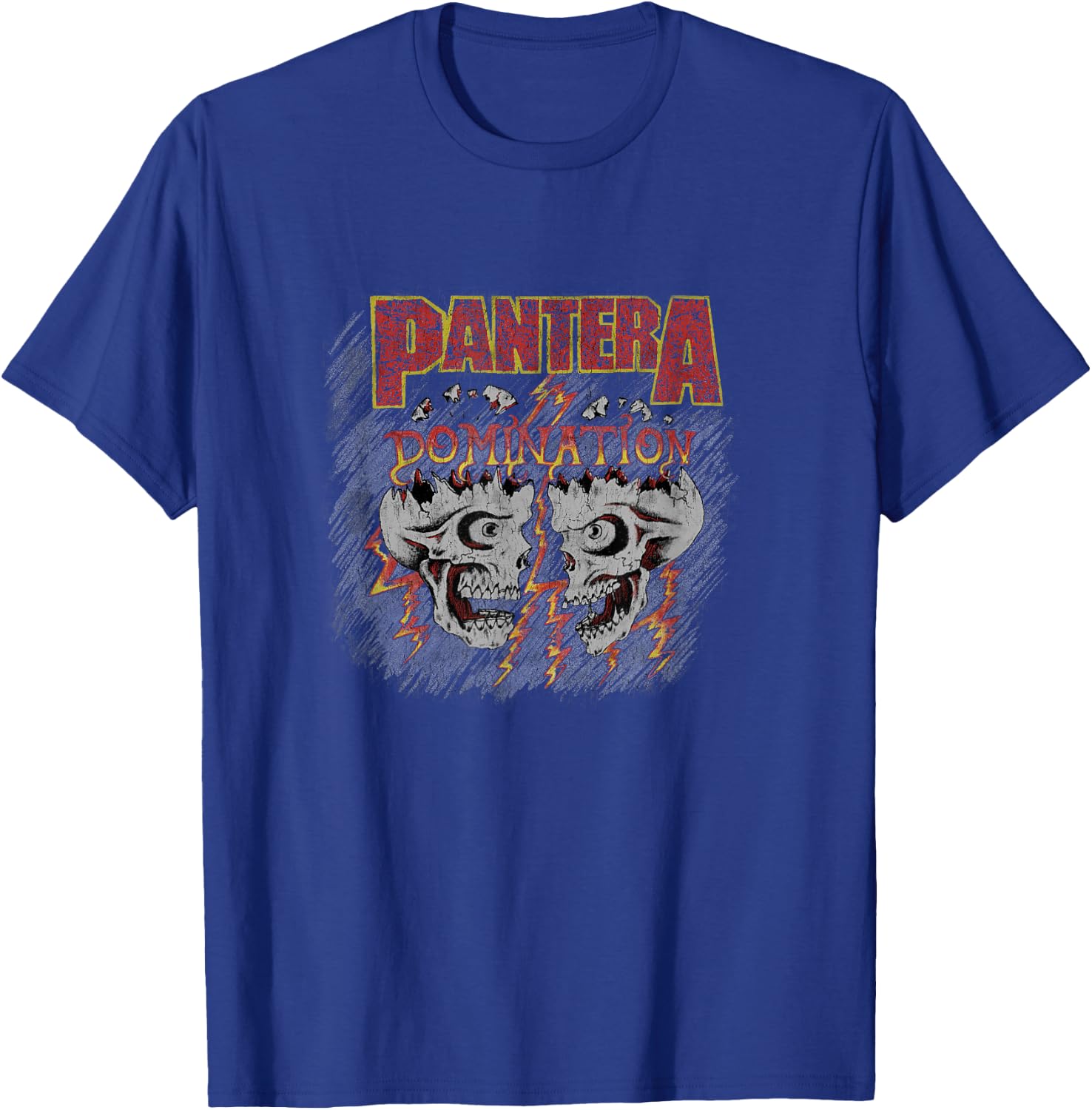 Pantera Official Domination Black Cotton , -Adults, Small, Short Sleeve, Crew Collar, Classic Fit T-Shirt - T-Shirt | Royal
