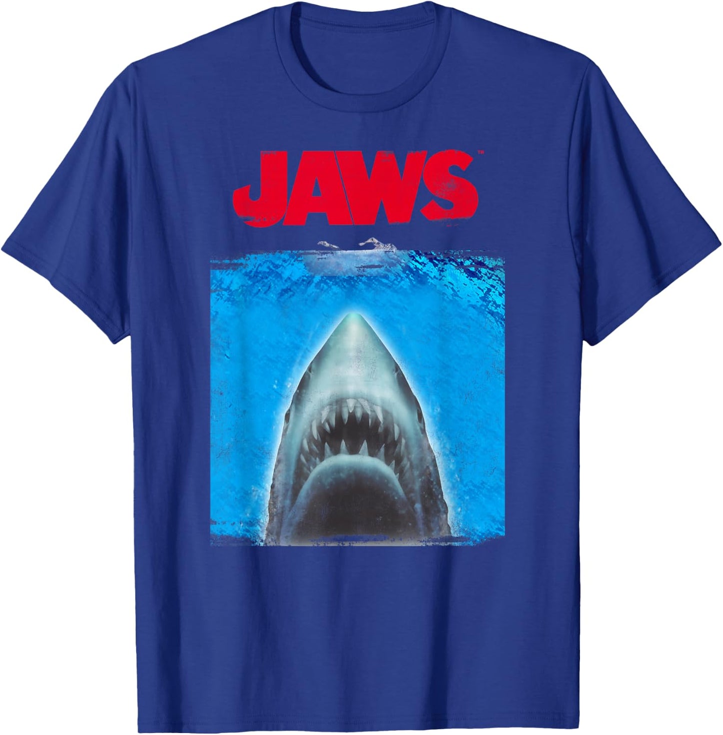 Jaws Silhouette Graphic T-Shirt - T-Shirt | Royal