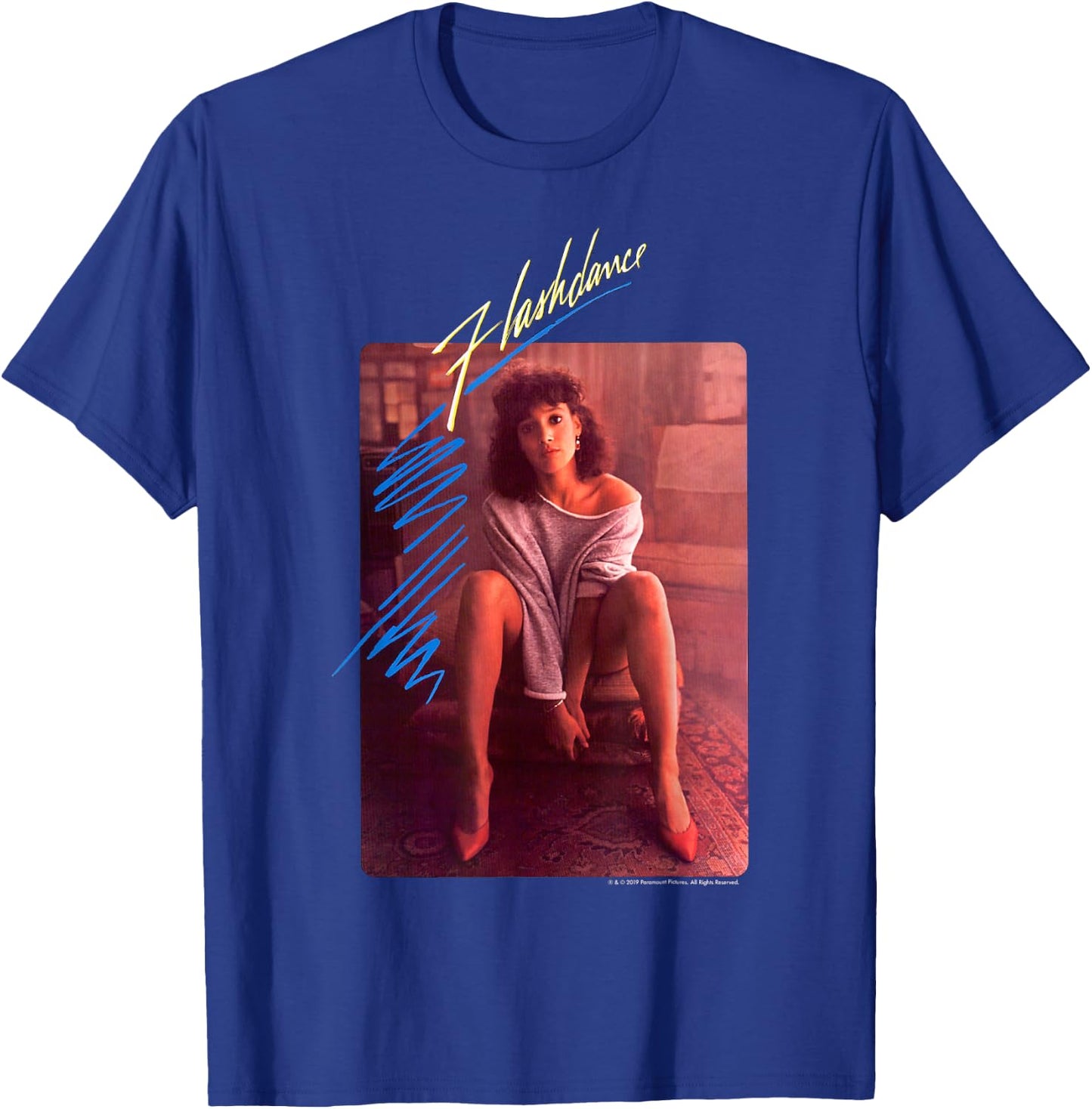 Flashdance Alex Owens Classic Poster T-Shirt - T-Shirt | Royal