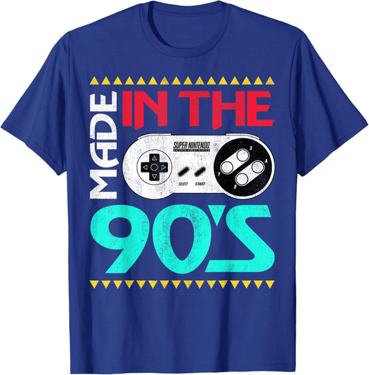 Nintendo SNES Controller Made In The 90's Graphic T-Shirt - T-Shirt | Royal