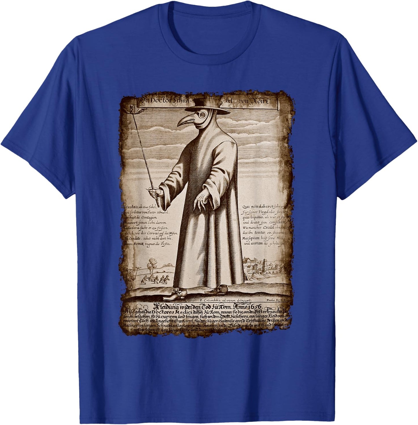 Plague Doctor Macabre Medieval, Steampunk, Horror T-Shirt - T-Shirt | Royal