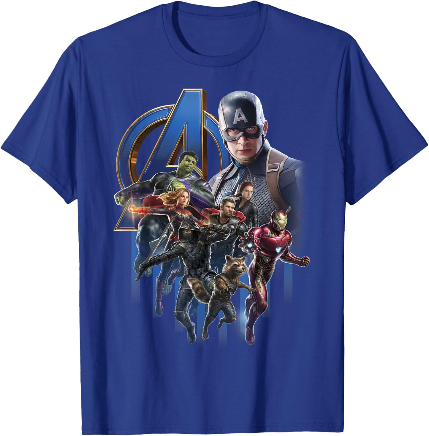 Marvel Avengers Endgame Group Poster Logo Graphic T-Shirt - T-Shirt | Royal