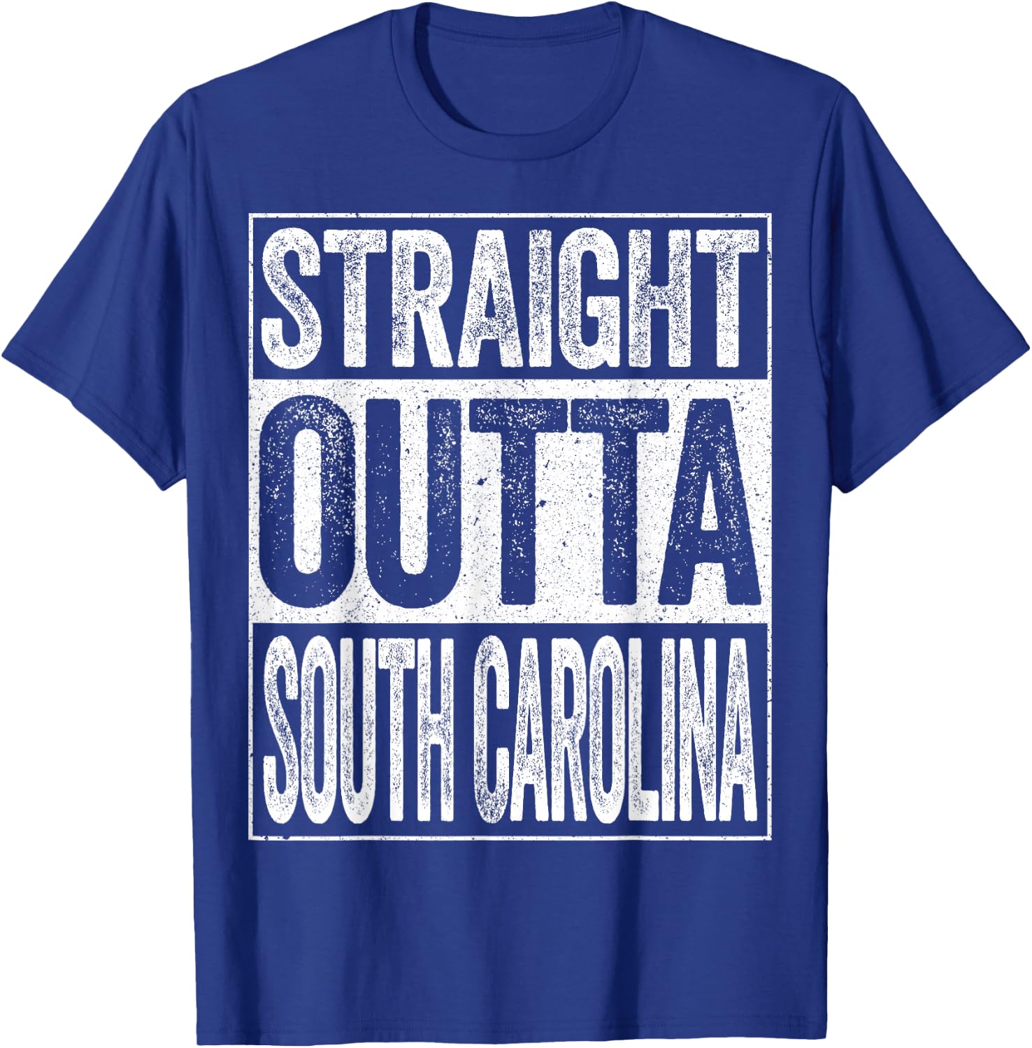 Straight Outta South Carolina Shirt Men Women Kids SC State T-Shirt - T-Shirt | Royal