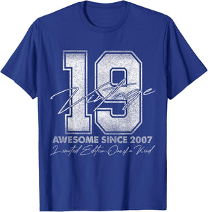 19 Year Old Gifts Vintage 2007 Limited Edition 19th Birthday T-Shirt - T-Shirt | Royal