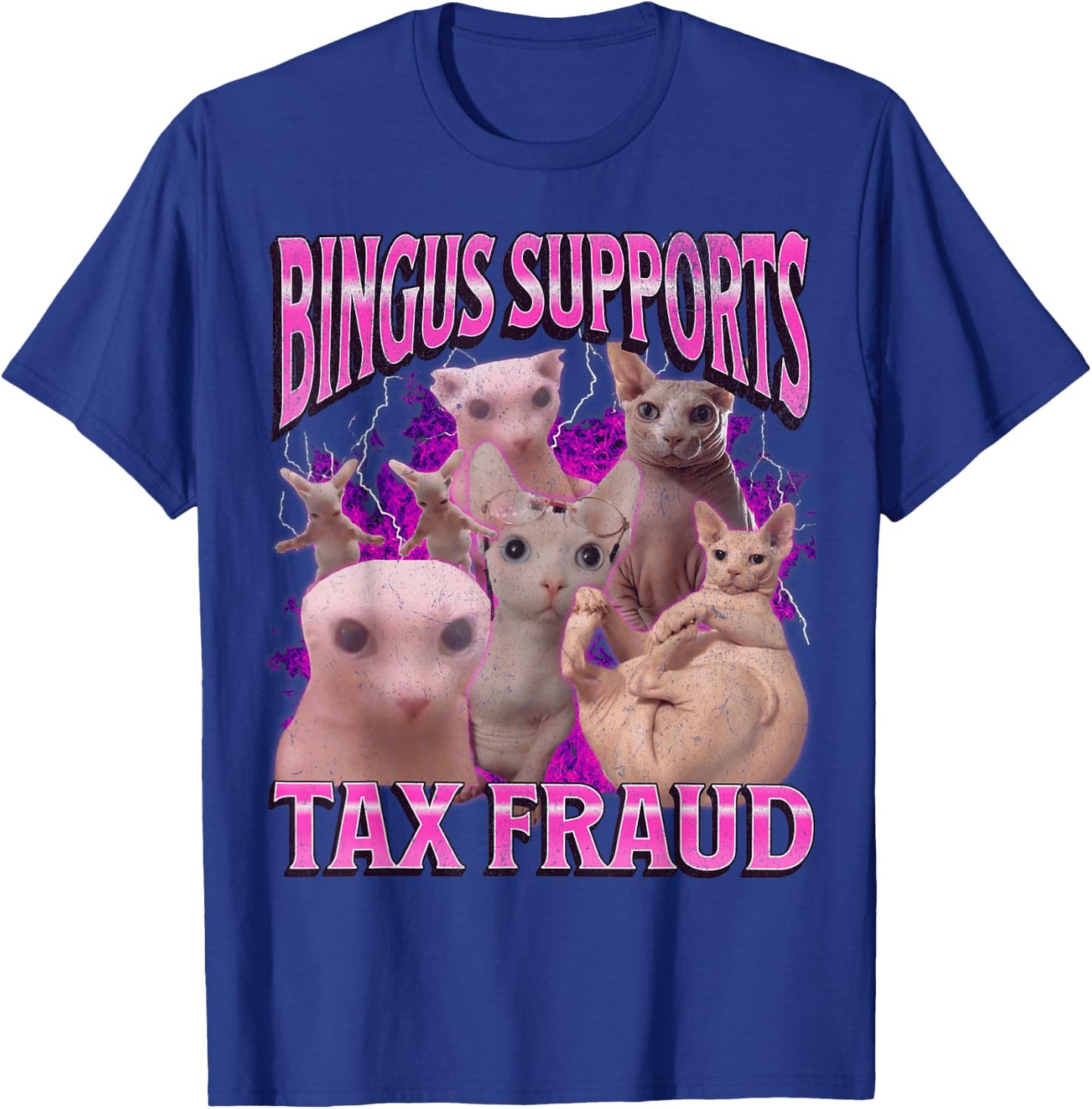Bingus My Beloved Funny Sphinx Cat Meme Bootleg Graphic T-Shirt - T-Shirt | Royal