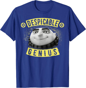 Despicable Me Minions Gru Is A Genius Graphic T-Shirt - T-Shirt | Royal