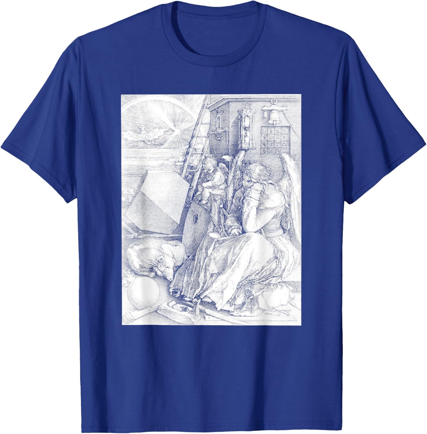 Albrecht Durer, Melancholia I - Vintage Engraving - Occult T-Shirt - T-Shirt | Royal