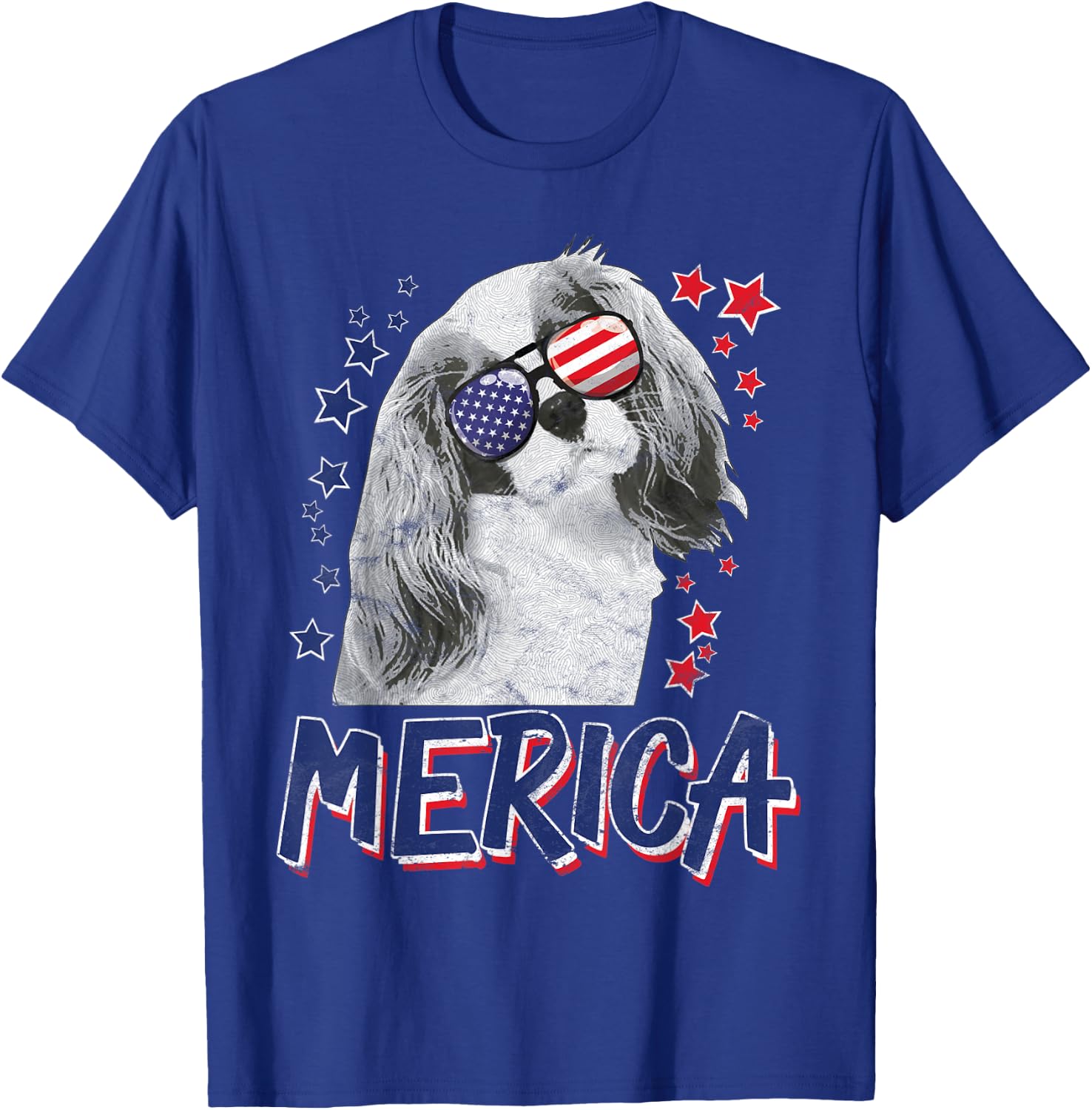 Merica Cavalier King Charles Spaniel Dog 4th Of July USA Men T-Shirt - T-Shirt | Royal