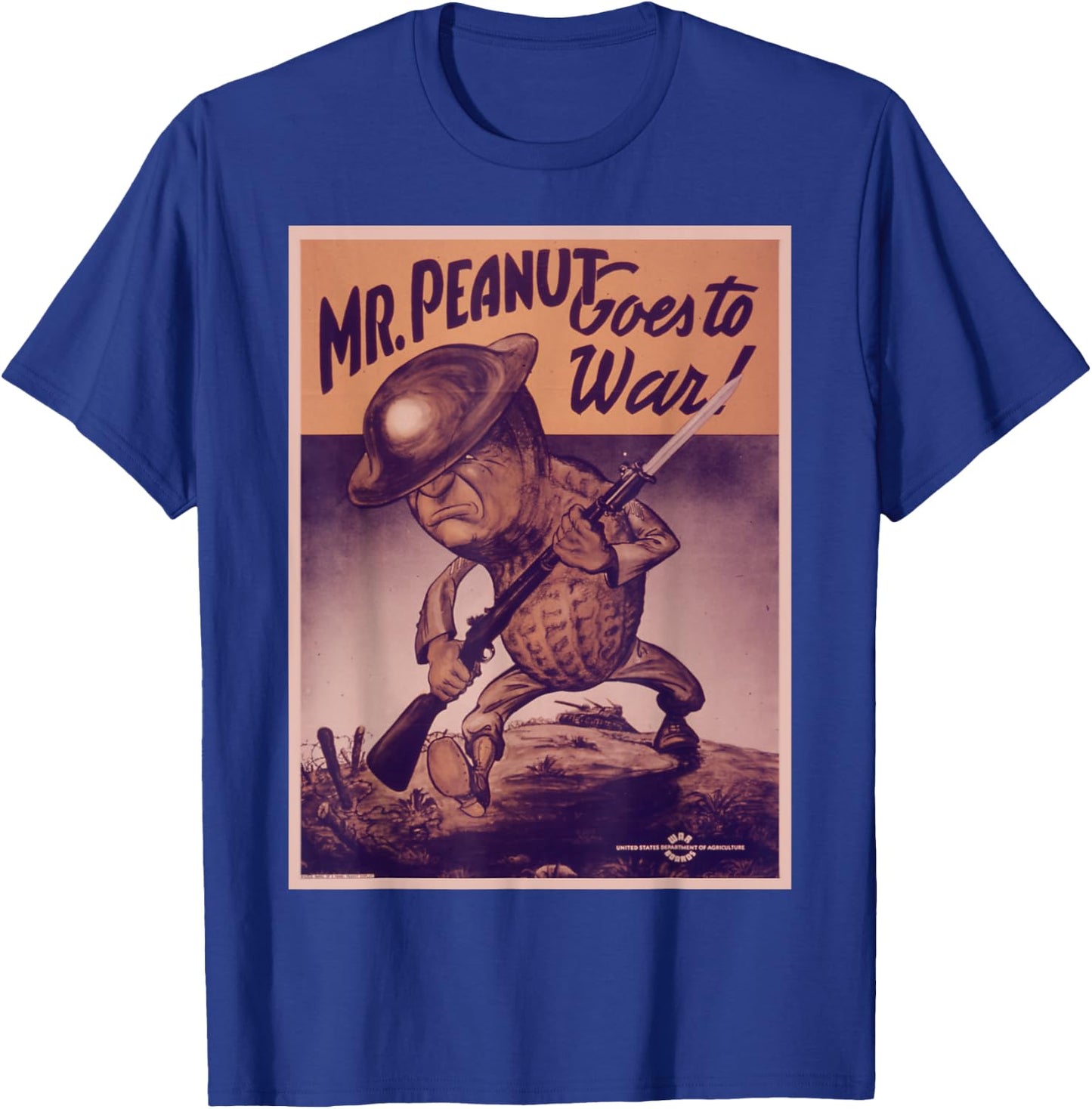 Vintage poster - Mr. Peanut Goes to War T-Shirt - T-Shirt | Royal