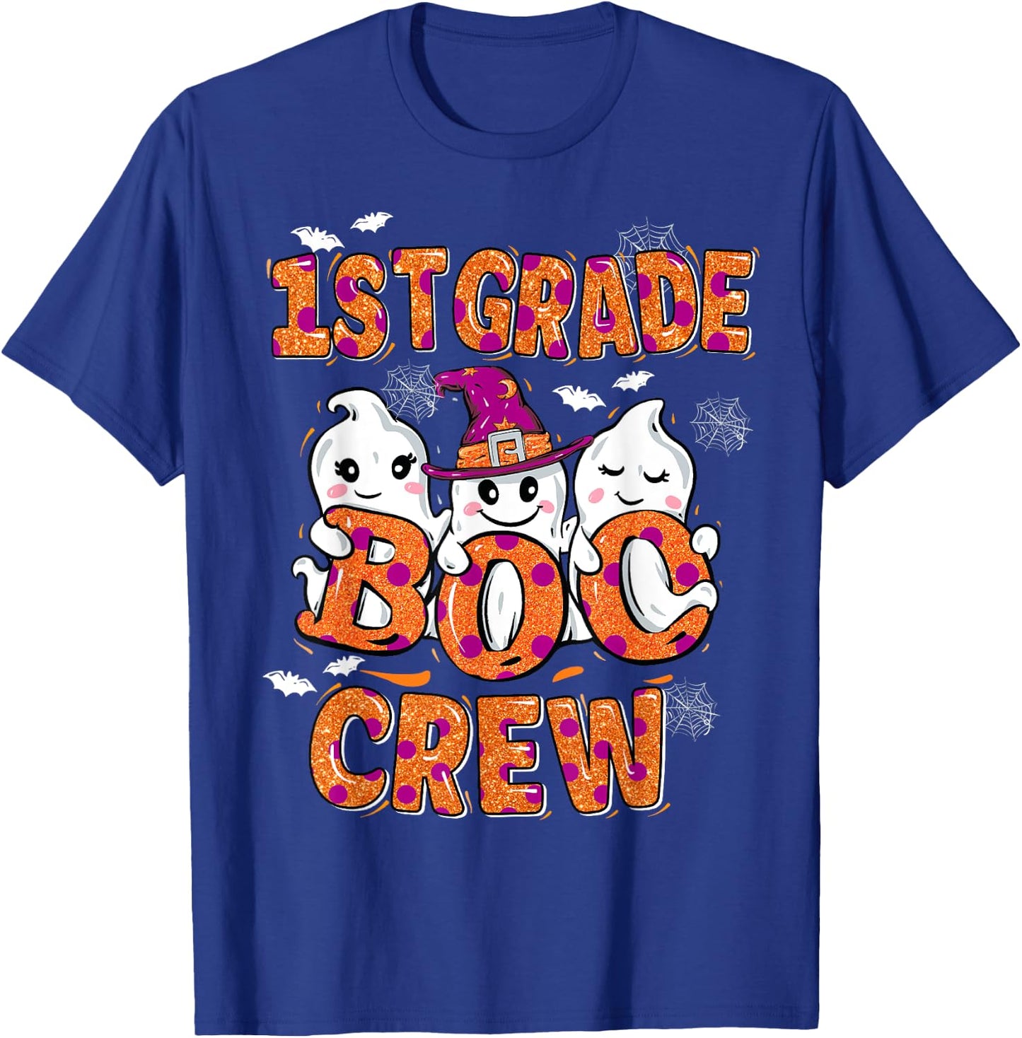 Retro 1st grade boo crew First Grade Kids Halloween Costume T-Shirt - T-Shirt | Royal