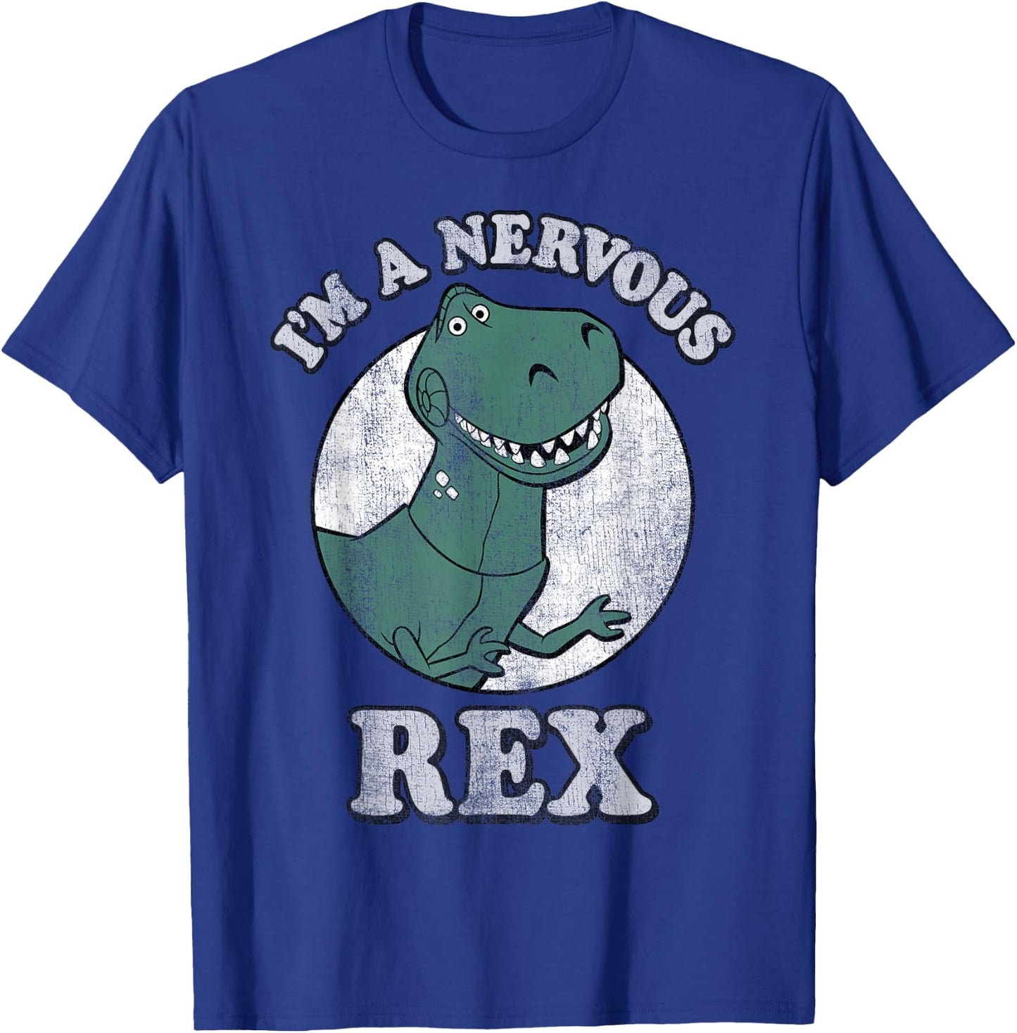Disney Pixar Toy Story I'm A Nervous Rex Dinosaur T-Shirt - T-Shirt | Royal