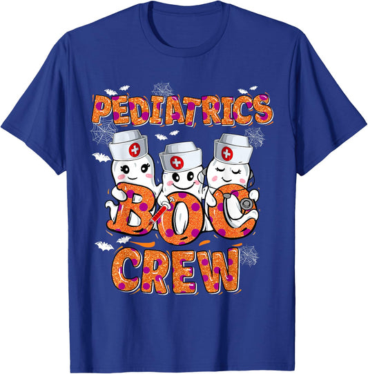 Pediatric Nurse shirt Halloween Pediatric Boo Crew T-Shirt - T-Shirt | Royal