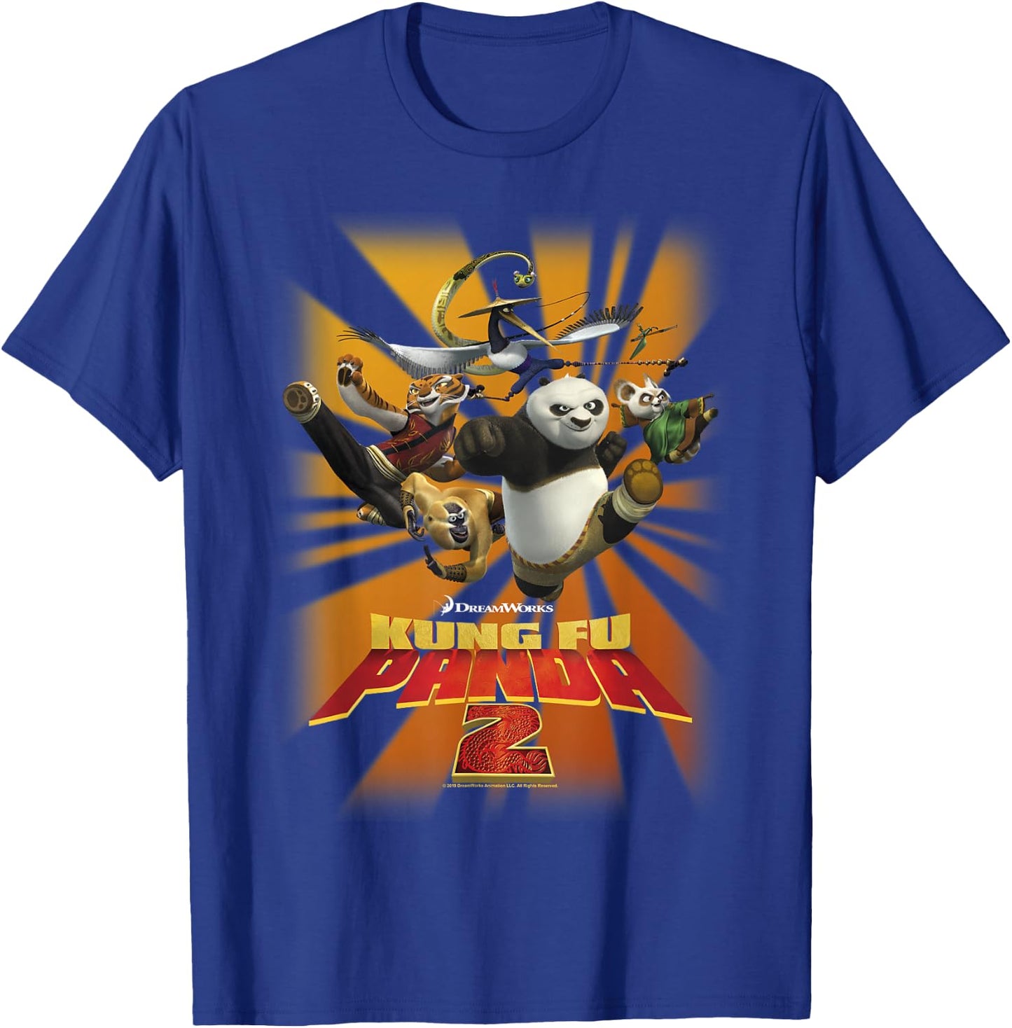 Kung Fu Panda 2 Po And The Furious Five Movie Logo T-Shirt - T-Shirt | Royal