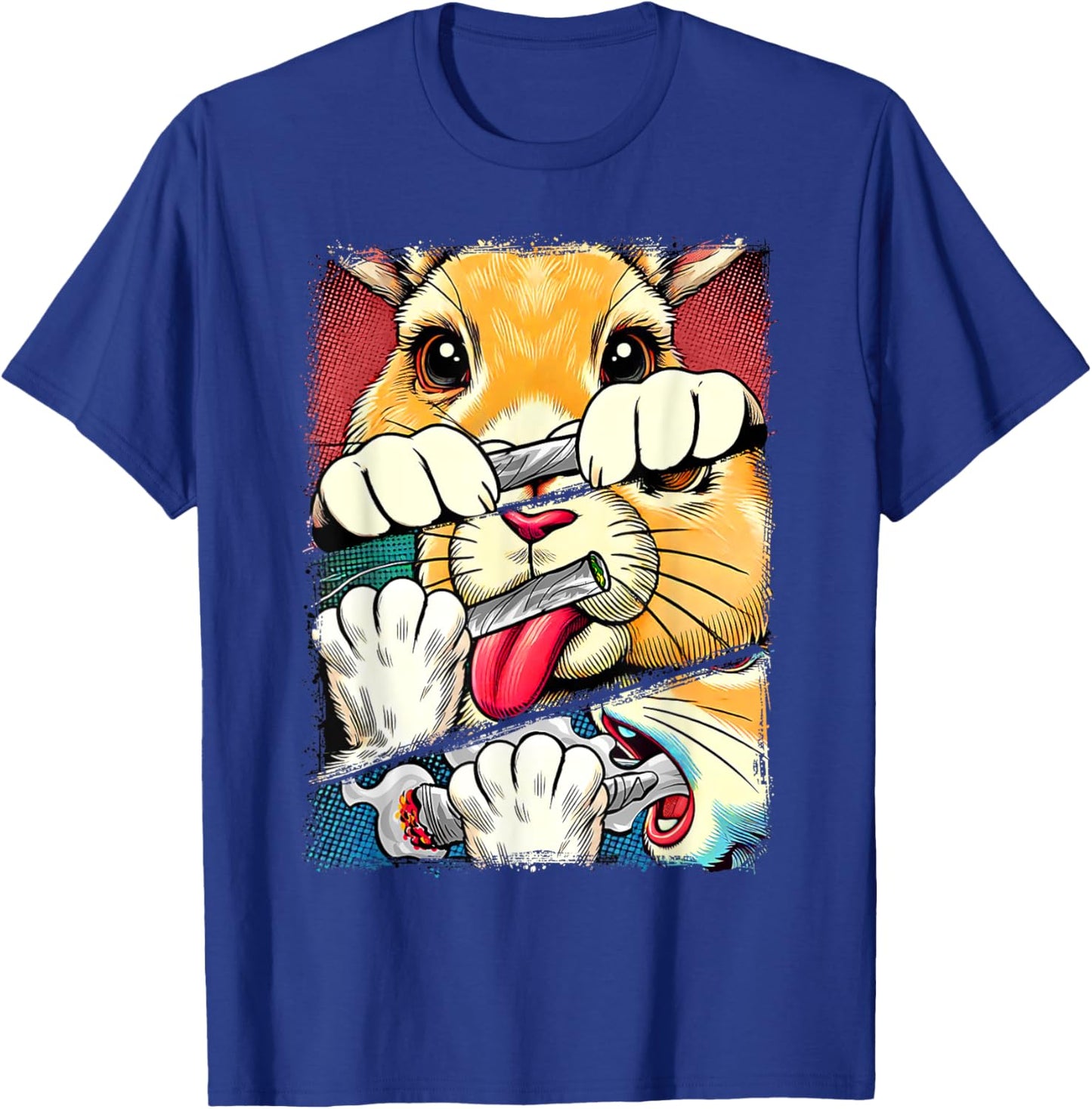 Easter Day Bunny Smoking Weed Cannabis Lover Stoner Babe T-Shirt - T-Shirt | Royal