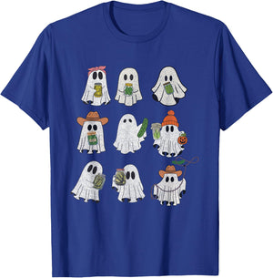 Vintage Ghost Pickle Jar Custom Halloween Canned Pickles T-Shirt - T-Shirt | Royal