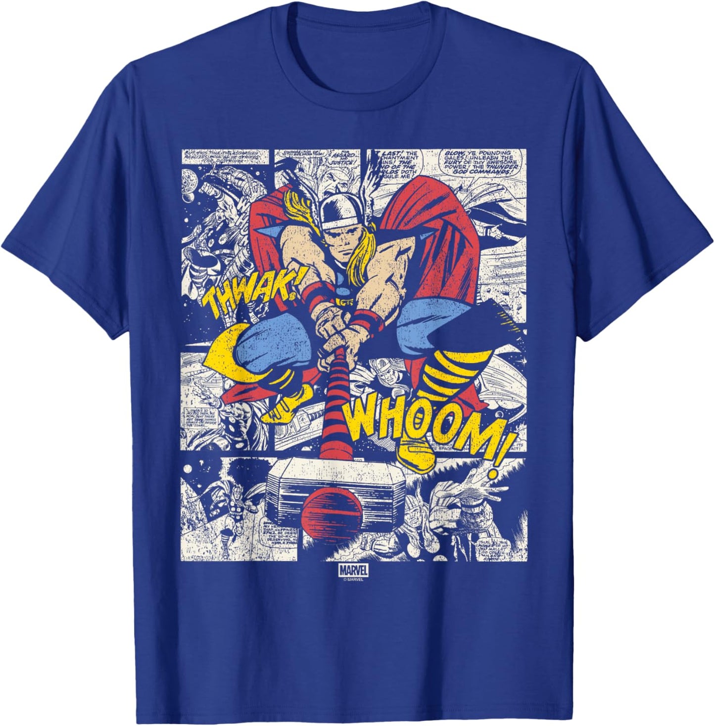 Marvel - The Mighty THOR Comic Panel Style T-Shirt - T-Shirt | Royal
