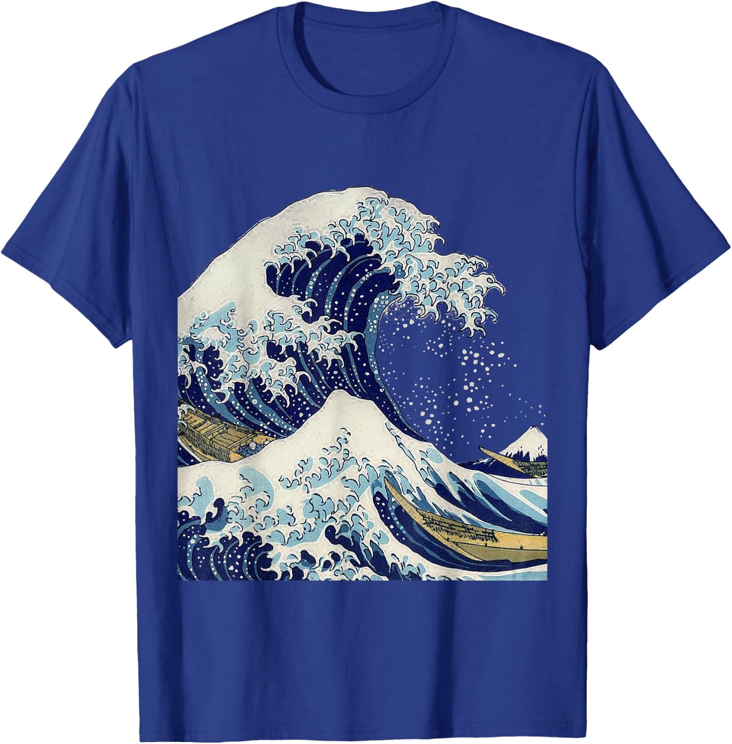 Kanagawa Hokusai Japanese Art The Great Wave Vintage Surfer T-Shirt - T-Shirt | Royal