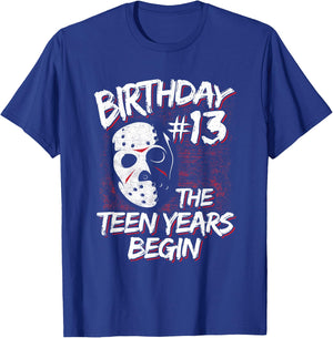 Birthday #13 The Teen Years Begin Celebration Boys & Girls T-Shirt - T-Shirt | Royal