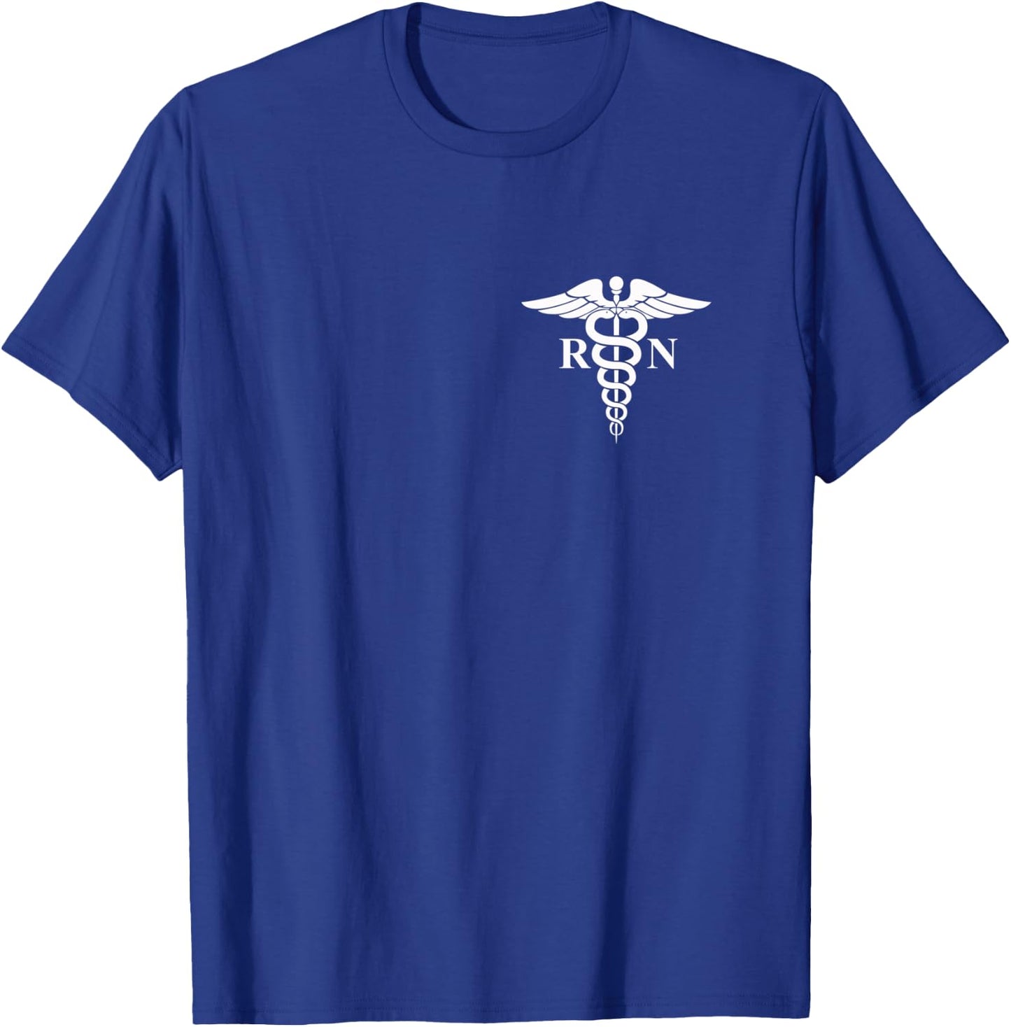 Rn Nurse Caduceus Medical Symbol Nursing Logo Gifts T-Shirt - T-Shirt | Royal
