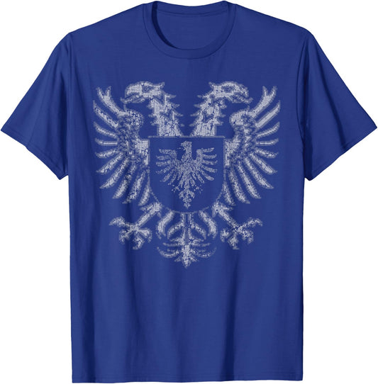 Vintage Distressed Two Headed German Eagle Heritage Shirt T-Shirt - T-Shirt | Royal
