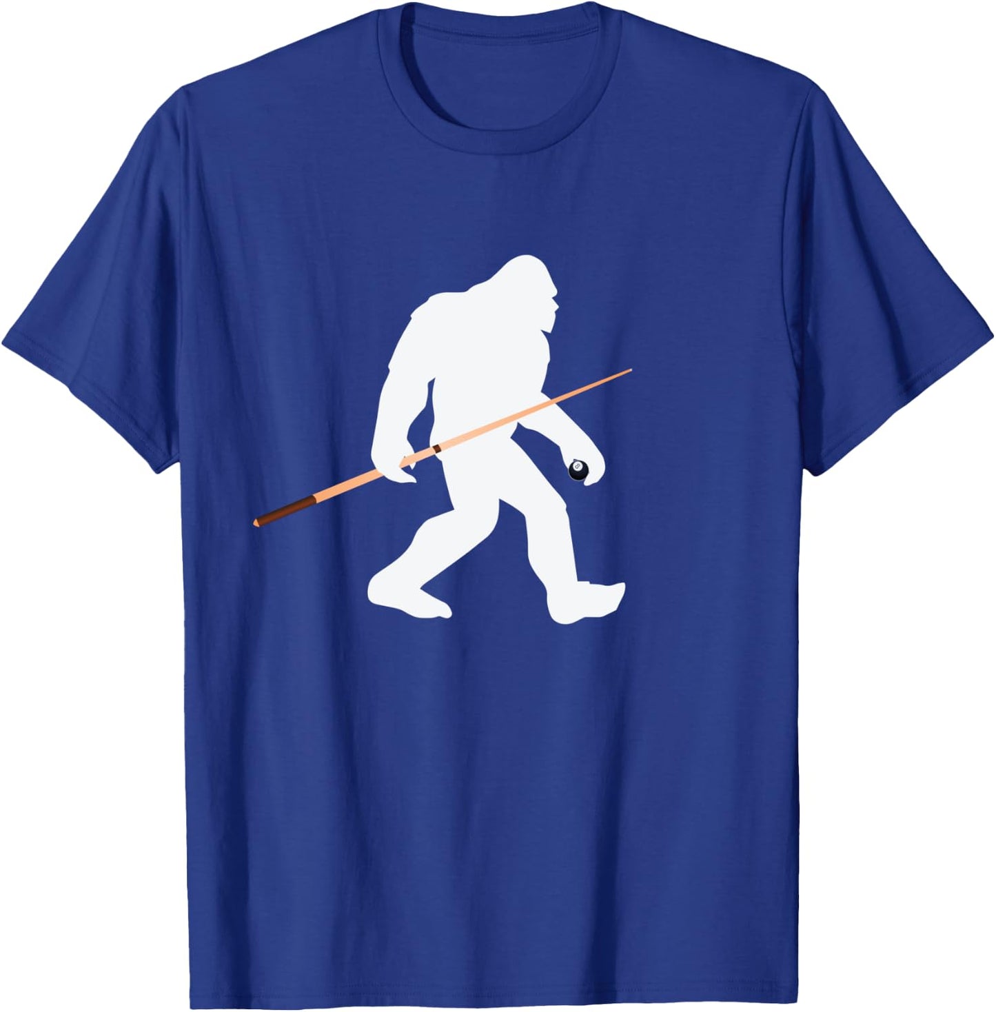 Bigfoot Pool Billiards Player - Funny Bigfoot T Shirt T-Shirt - T-Shirt | Royal